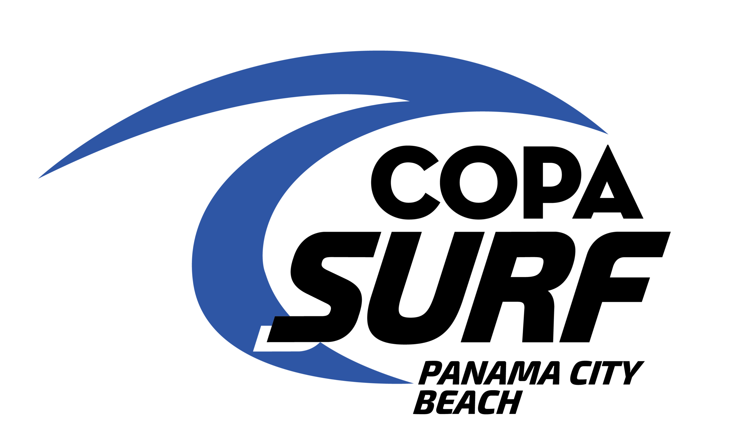 Abstract blue swoosh arcs forming a partial circle on a transparent background, suggesting motion or a logo element.